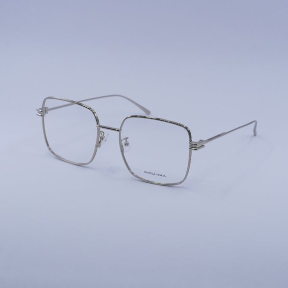 Bottega Veneta BV1049O 002 Eyeglasses Gold 56mm Square Frame - Picture 1 of 11